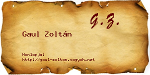 Gaul Zoltán névjegykártya