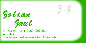 zoltan gaul business card